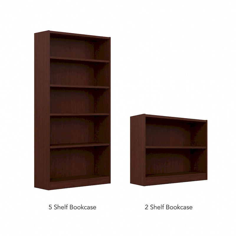 Tall 5 Shelf Bookcase with Adjustable Shelves