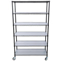 6-Tier Multifunctional Adjustable Shelf with Wheels, 6000LBS Capacity