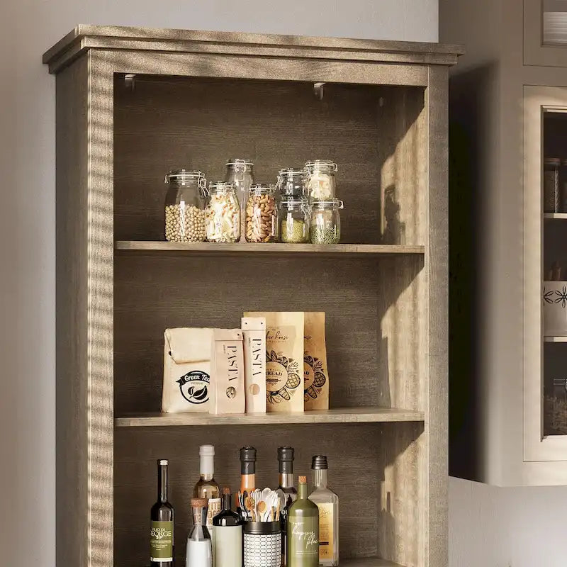 66.5" Tall Storage Cabinet with 5 Shelves & Drawer