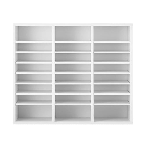Organiseur de documents en bois à 24 compartiments avec étagères réglables