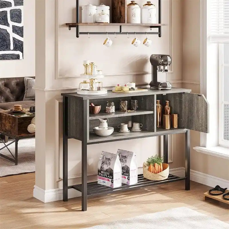 Coffee Bar with Storage Buffet Cabinet Kitchen Sideboard - 13.8D x 41.7W x 33H