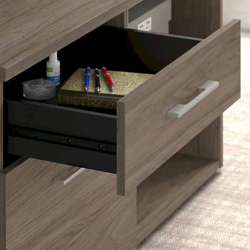 Low Storage Cabinet with File Drawer