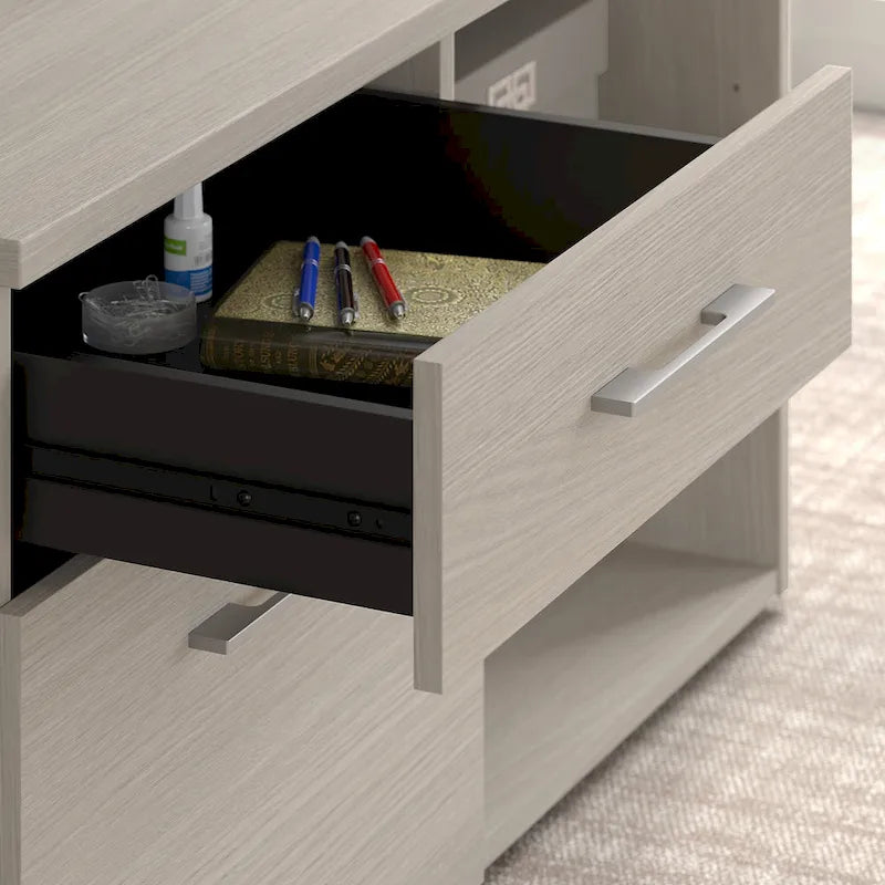 Low Storage Cabinet with File Drawer