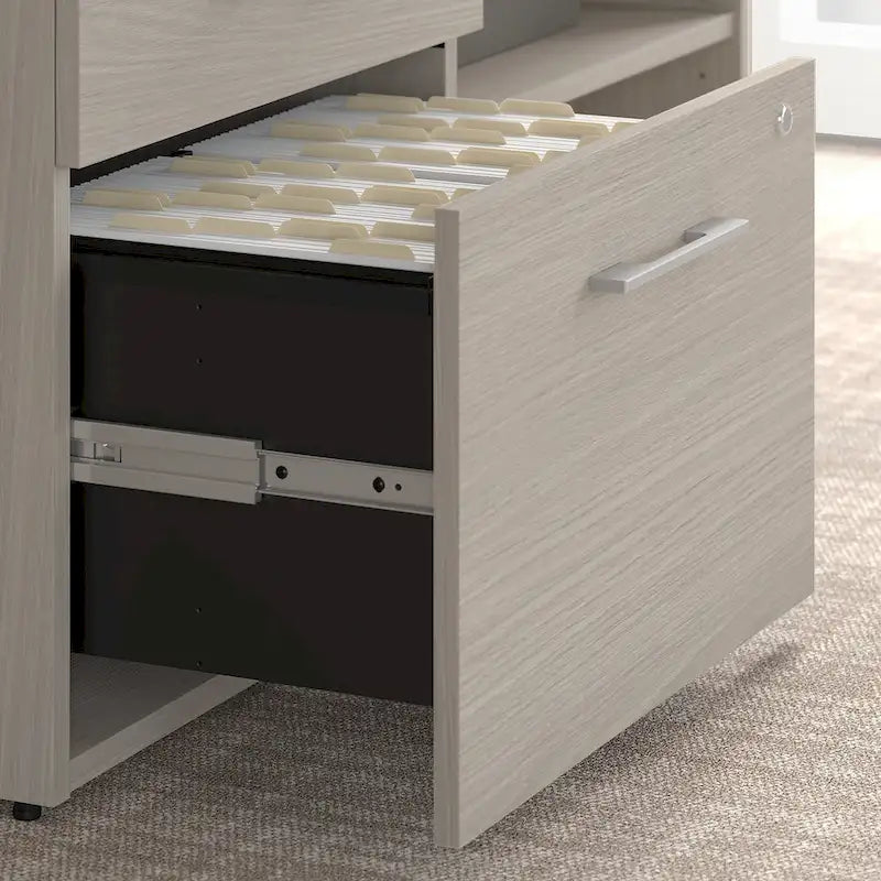 Low Storage Cabinet with File Drawer