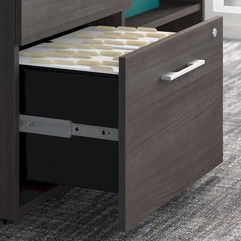 Low Storage Cabinet with File Drawer