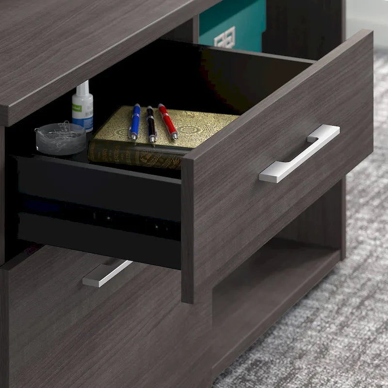 Low Storage Cabinet with File Drawer