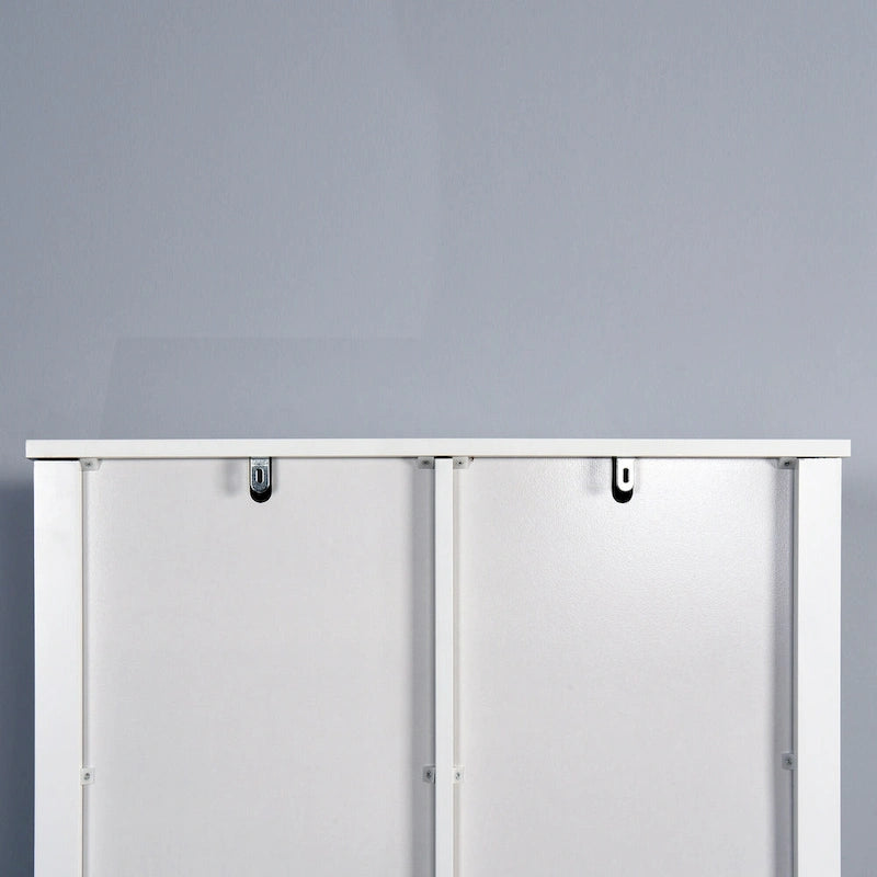 Over-the-Toilet Storage Cabinet With Adjustable Shelves and Barn Door