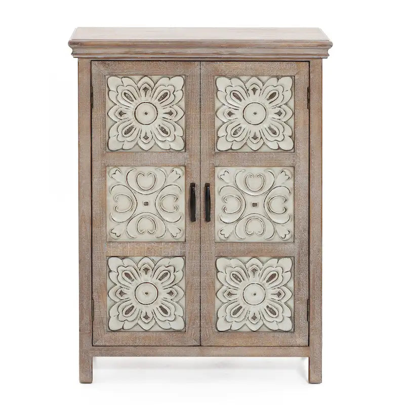 37.4" Tall 2-Door Wood Storage Cabinet - 37.4 H x 27.68 W x 13.23 D