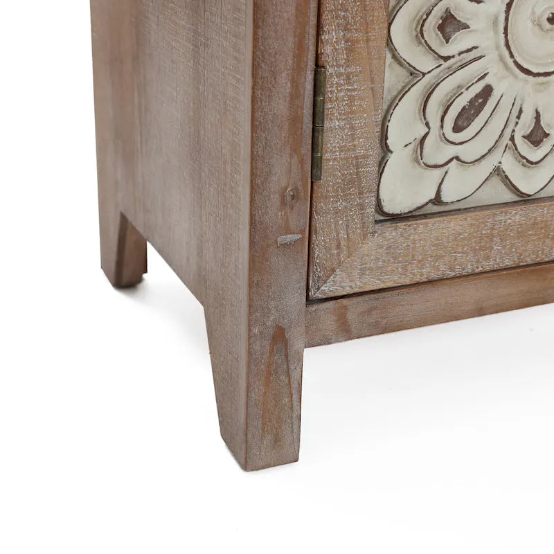 37.4" Tall 2-Door Wood Storage Cabinet - 37.4 H x 27.68 W x 13.23 D