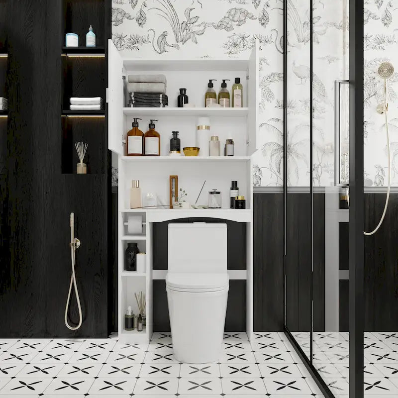 Over The Toilet Storage Cabinet with Door