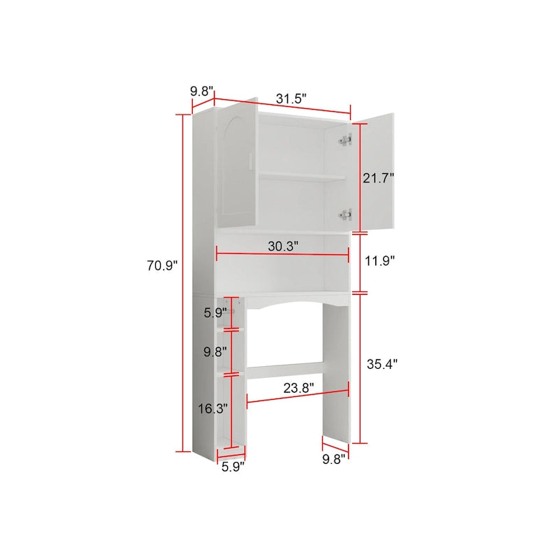 Over The Toilet Storage Cabinet with Door