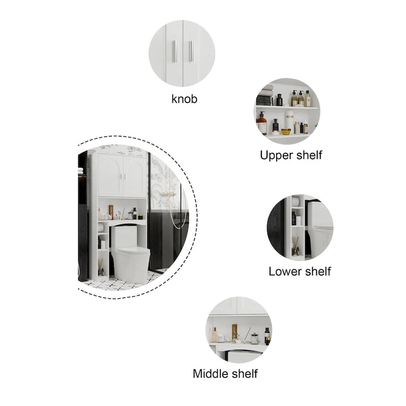 Over The Toilet Storage Cabinet with Door