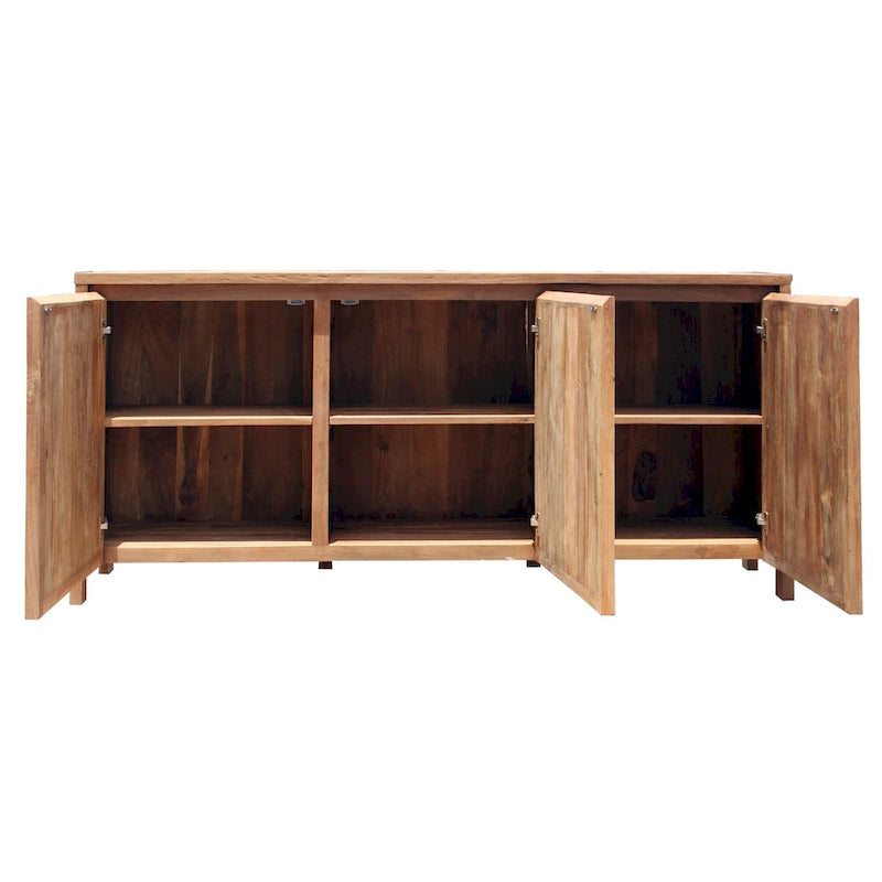 Bathroom Linen Cabinet with 3 Doors – Solid Teak Wood