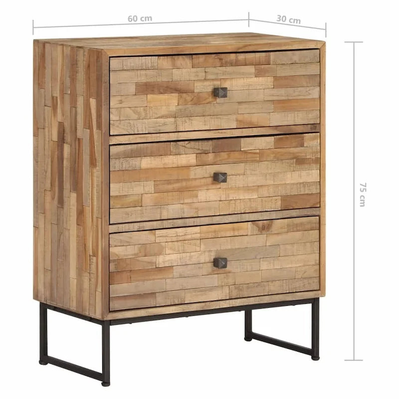 Reclaimed Teak Wood Sideboard 23.6x11.8x29.5