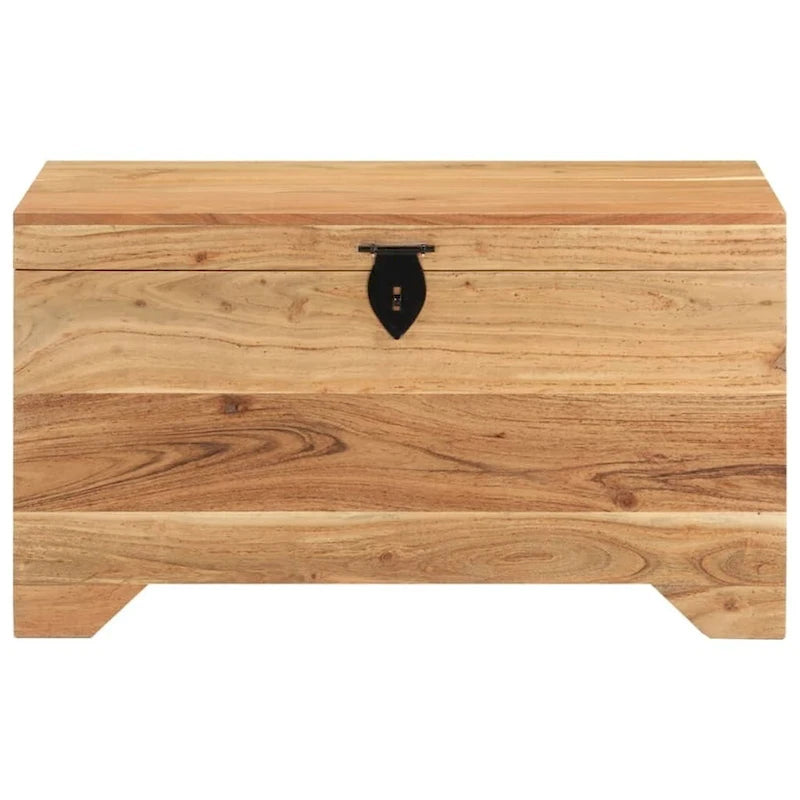 Solid Acacia Wood Storage Chest - 28.7 x 15.4 x 16.1 in