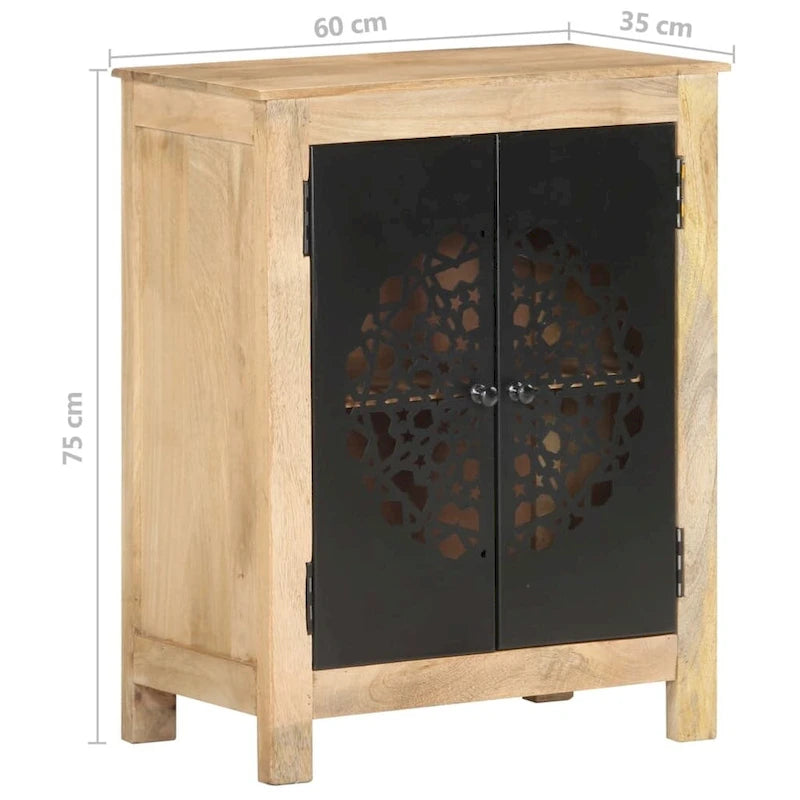 Solid Mango Wood Sideboard 23.6x13.8x29.5