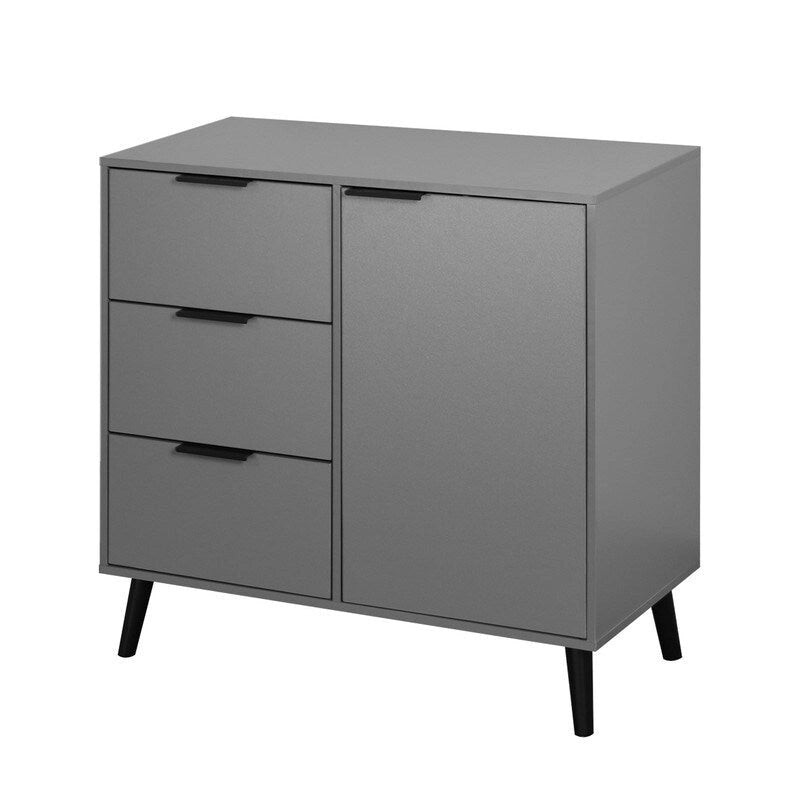 Storage Cabinet with 3 Drawers and Adjustable Shelf