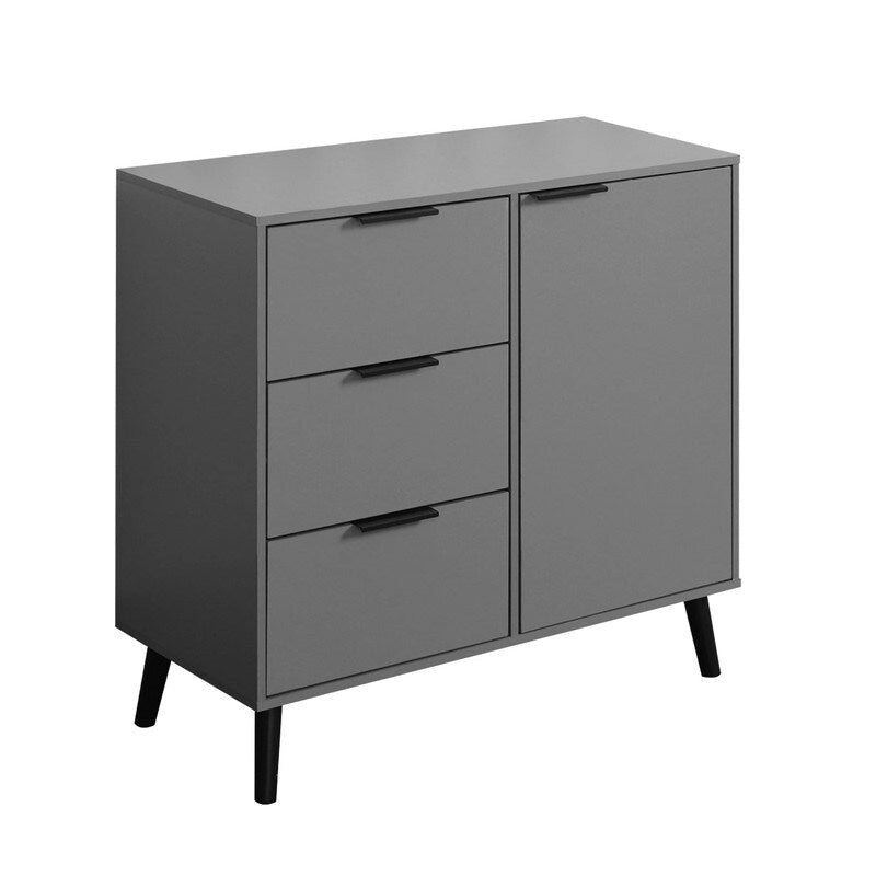 Storage Cabinet with 3 Drawers and Adjustable Shelf