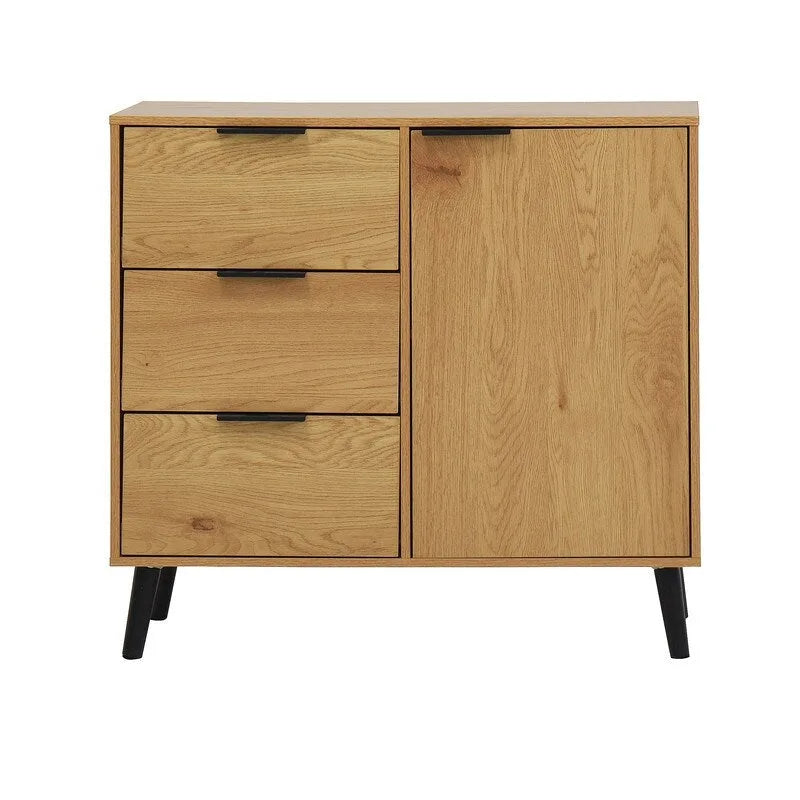 Storage Cabinet with 3 Drawers and Adjustable Shelf