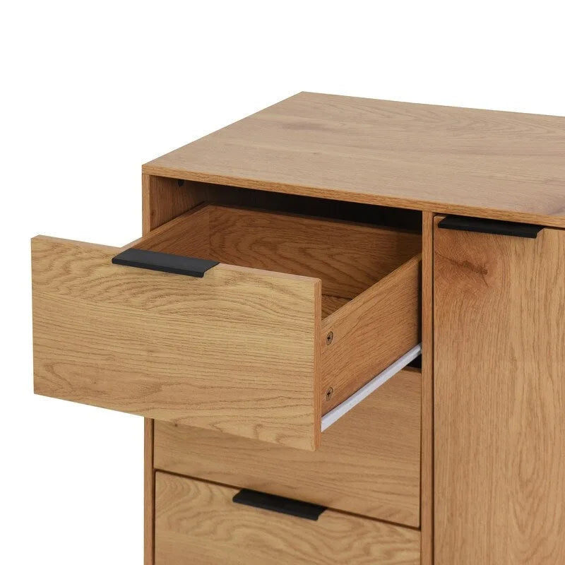 Storage Cabinet with 3 Drawers and Adjustable Shelf