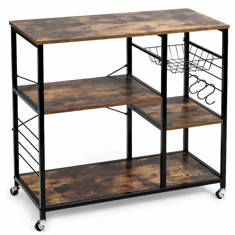 Rolling Industrial Kitchen Storage Shelf