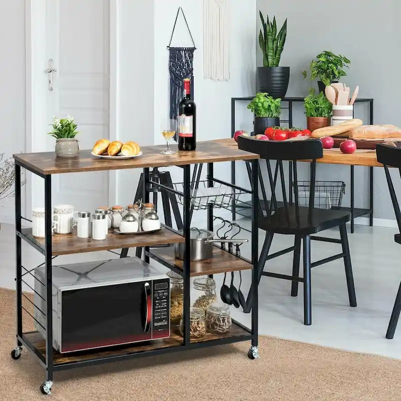 Rolling Industrial Kitchen Storage Shelf