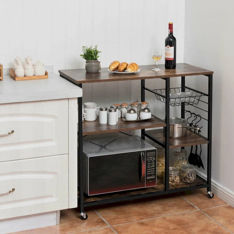 Rolling Industrial Kitchen Storage Shelf