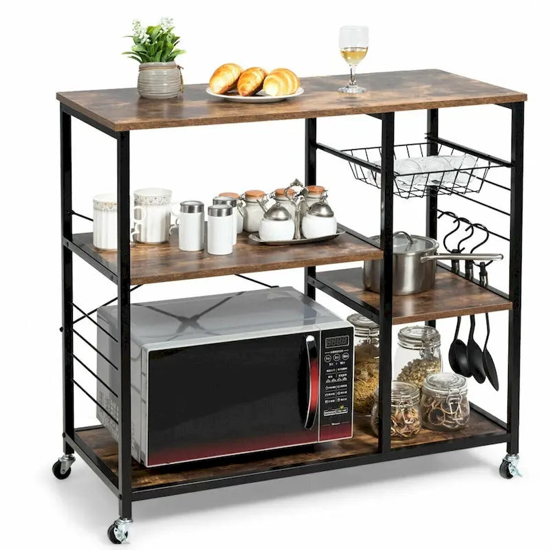 Rolling Industrial Kitchen Storage Shelf