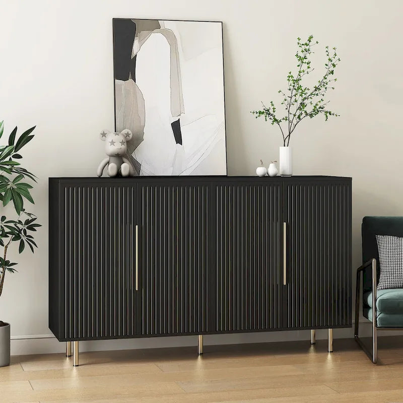 Modern Buffet Cabinet with Storage and Adjustable Shelves