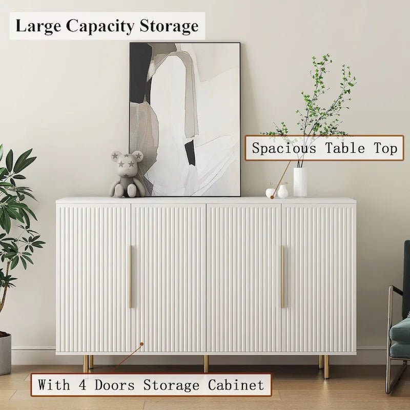 Modern Buffet Cabinet with Storage and Adjustable Shelves