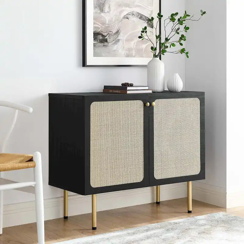 Rattan Accent Cabinet