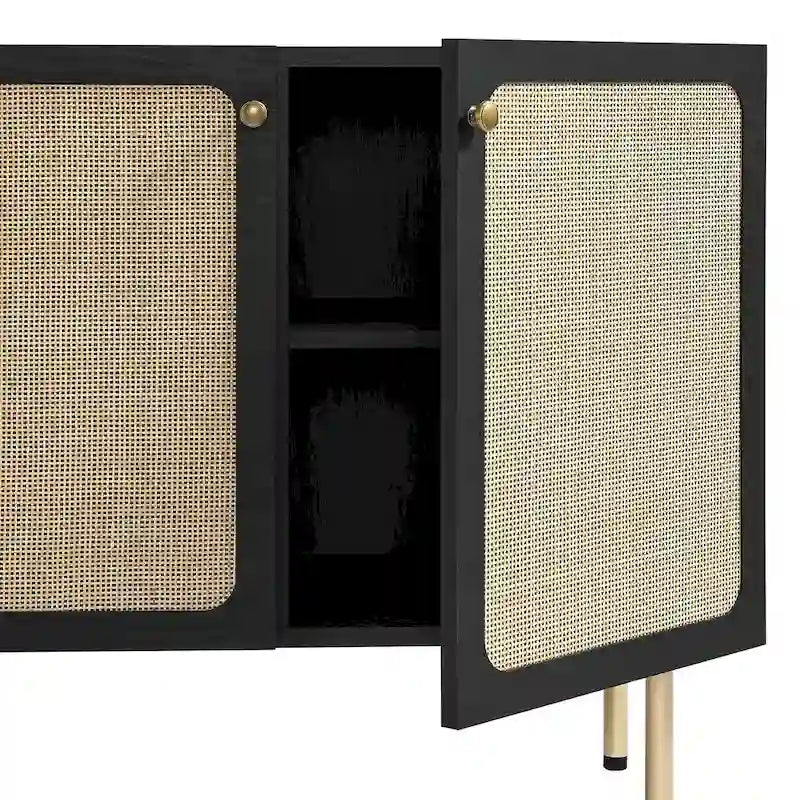 Rattan Accent Cabinet