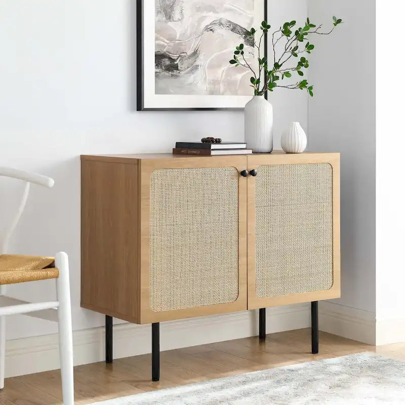 Rattan Accent Cabinet