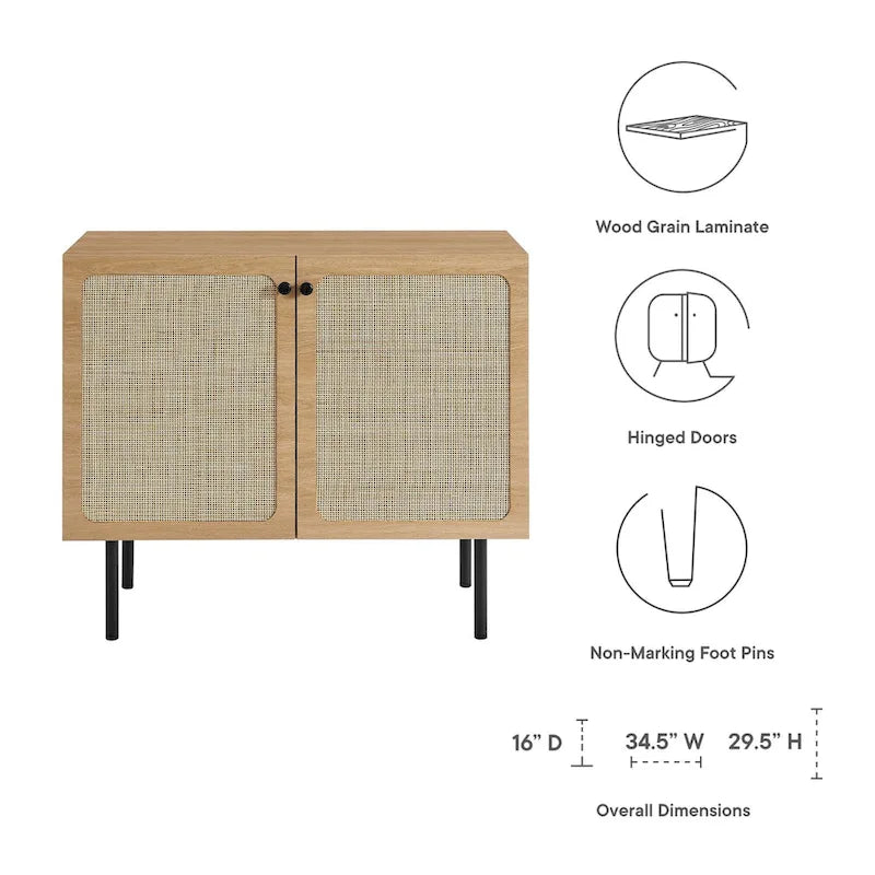 Rattan Accent Cabinet