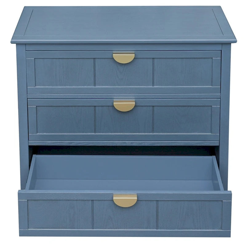 American Style Cabinet with Non-Slip Foot Pads and 3 Drawers