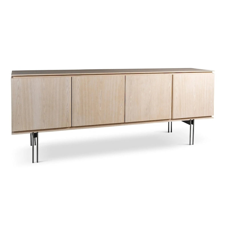 Wood Veneer Buffet with 4 Doors