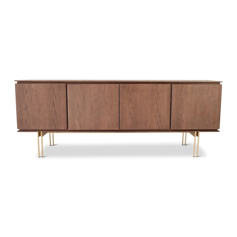 Wood Veneer Buffet with 4 Doors