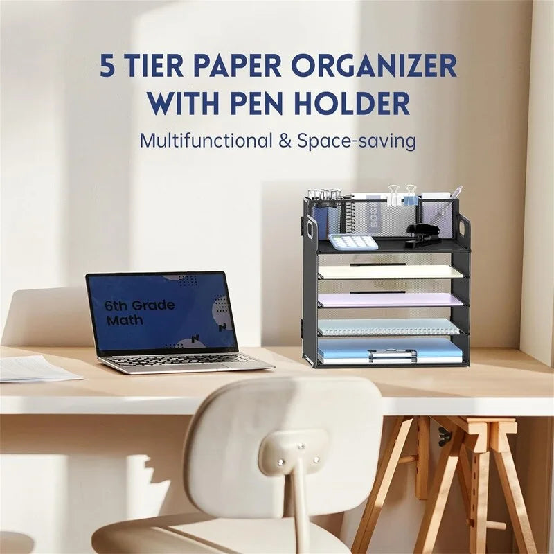 5-Tier Desk Organizer, 13"L x 9.25"W x 13.38"H