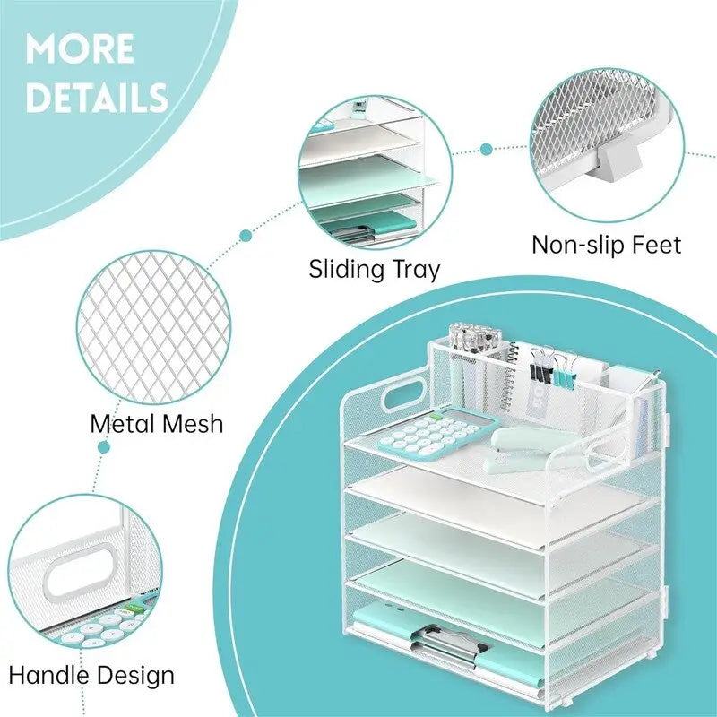 5-Tier Desk Organizer, 13"L x 9.25"W x 13.38"H