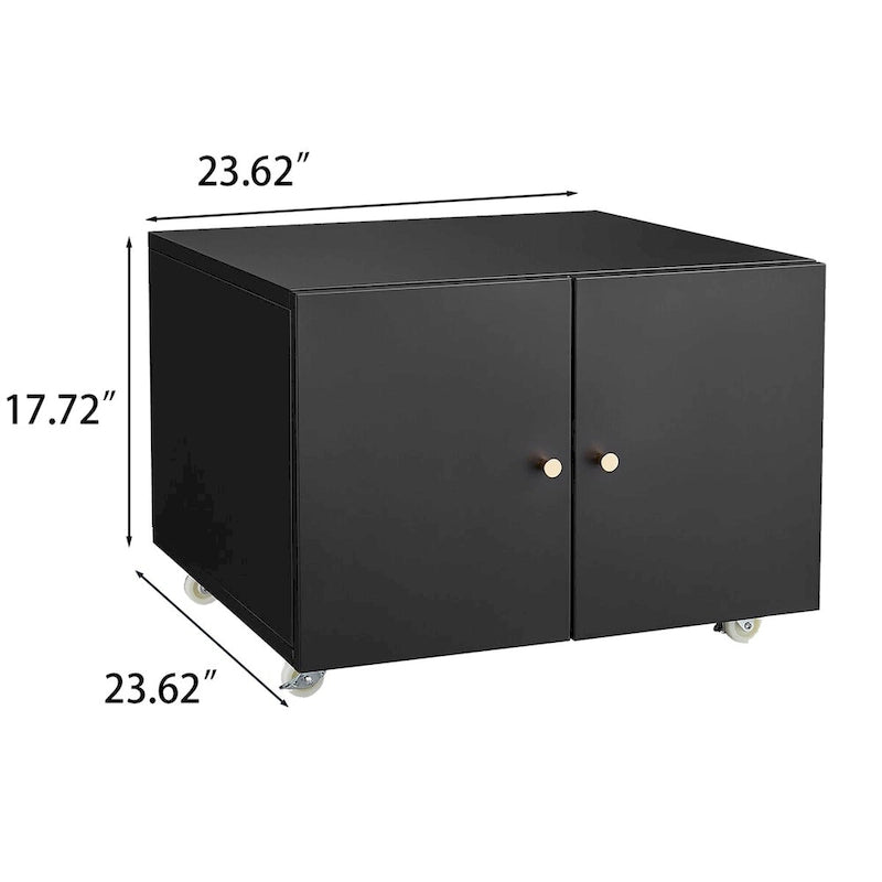 Copier Cabinet 2-Door Steel Mobile Pedestal