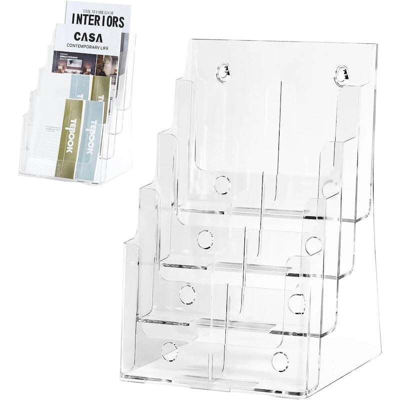 Acrylic Clear Literature Holder & Brochure Display Stand