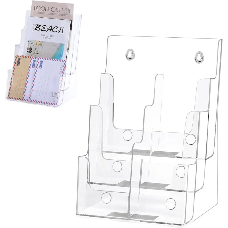 Acrylic Clear Literature Holder & Brochure Display Stand
