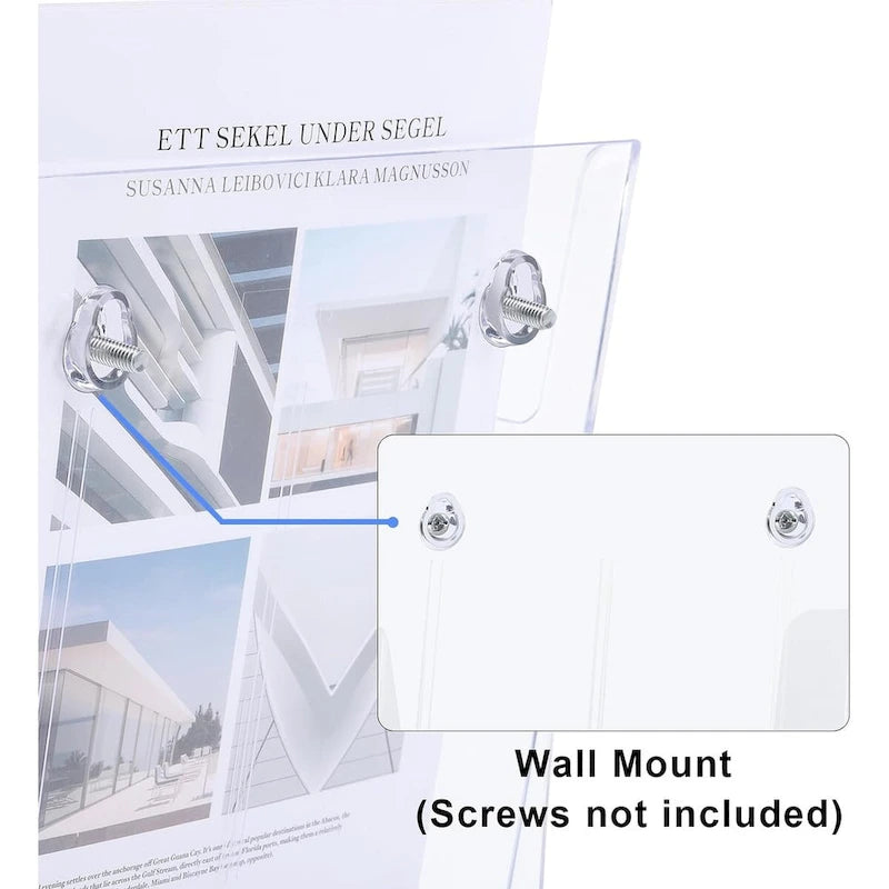 Acrylic Clear Literature Holder & Brochure Display Stand