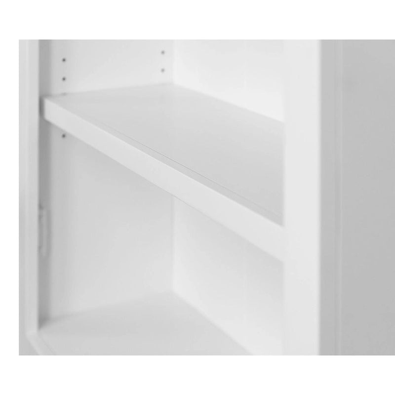 Modern Wood Lower Doors Bookcase with Storage, Fully Assembled, White