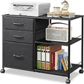 3-Drawer Mobile File Cabinet - 15.75"D x 29.53"W x 26.77"H