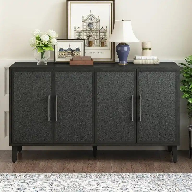 Cabinet with Four Linen Doors – Living Room, Study & Entryway Storage