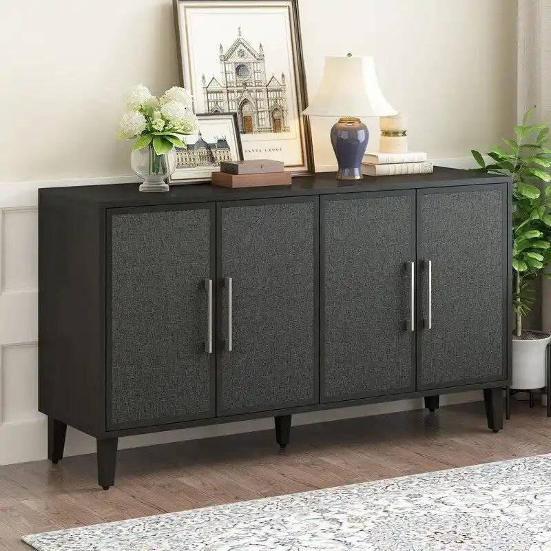 Cabinet with Four Linen Doors – Living Room, Study & Entryway Storage