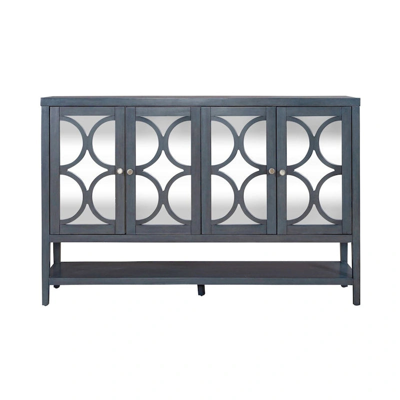 Blue Dusk Four Door Accent Cabinet
