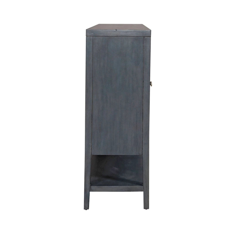 Blue Dusk Four Door Accent Cabinet
