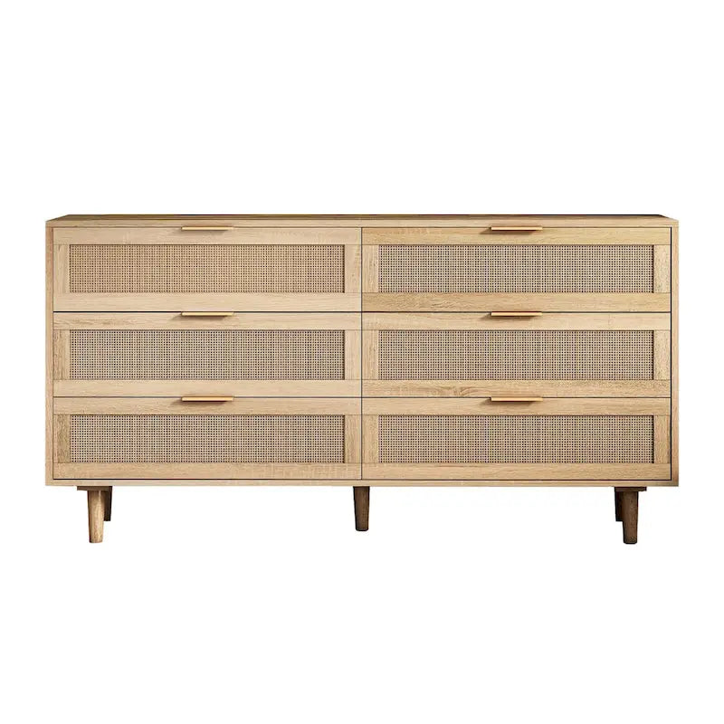 6-Drawers Rattan Storage Cabinet